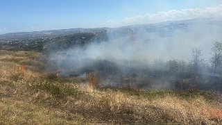 Vasto - Incendio in località Pozzacchio, Vigili e Protezione civile al lavoro